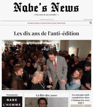 Nabe's News - Numéro 27 - Anti-Edition - David Vesper - Jonathann Daval - Salim Laibi - Raffael Enault