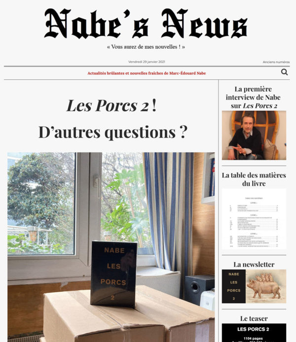 Nabe's News - Numéro 28 - Nabe's News - Numéro 28 Les Porcs 2 - Samuel Paty - Charlie Hebdo - Eugénie Bastié - Jonathann Daval - Thomas VDB