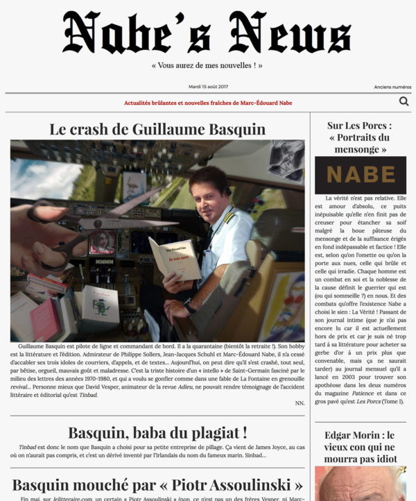 Nabe's News - Numéro 6 - Guillaume Basquin - Salim Laïbi - Raphaël Juldé - Pierre Cormary